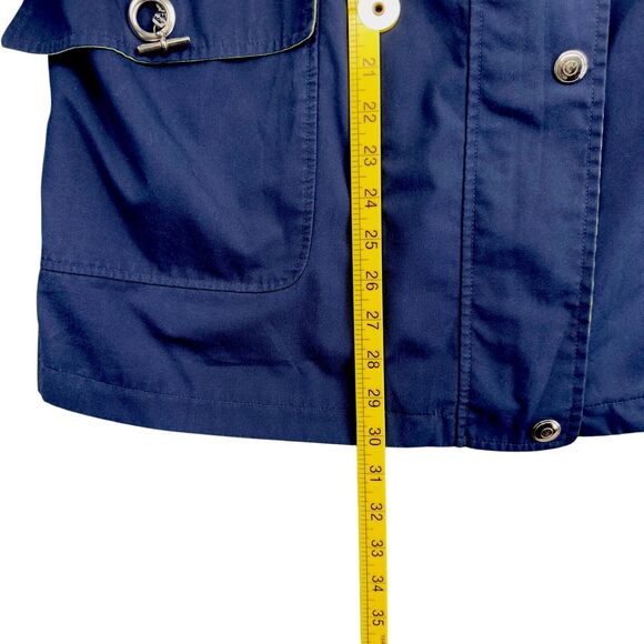 Mackintosh New England Navy Blue Jacket Snap Buttons Pockets Collared Size‎ XL - Picture 8 of 8